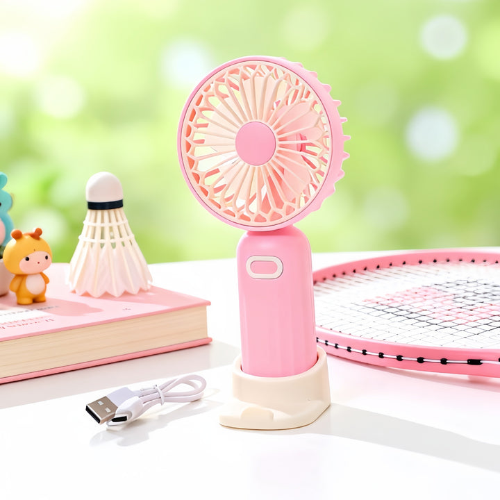 Dame Bærbar Mini-Vifte med integrert stativ Luvikno