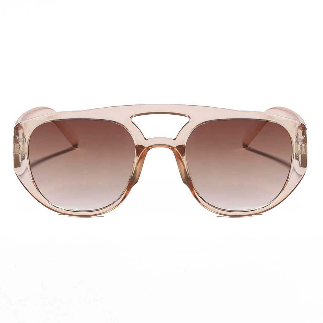 Dame oversized solbrille med moderne, strukturert ramme Luvikno