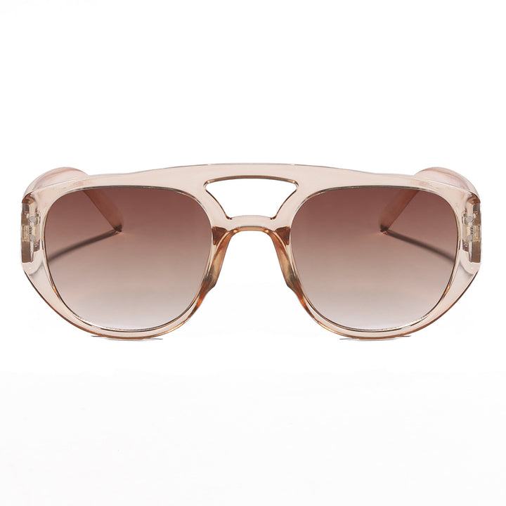 Dame oversized solbrille med moderne, strukturert ramme Luvikno