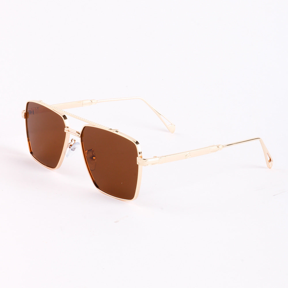 Dame oversized solbriller med elegant metallramme Luvikno