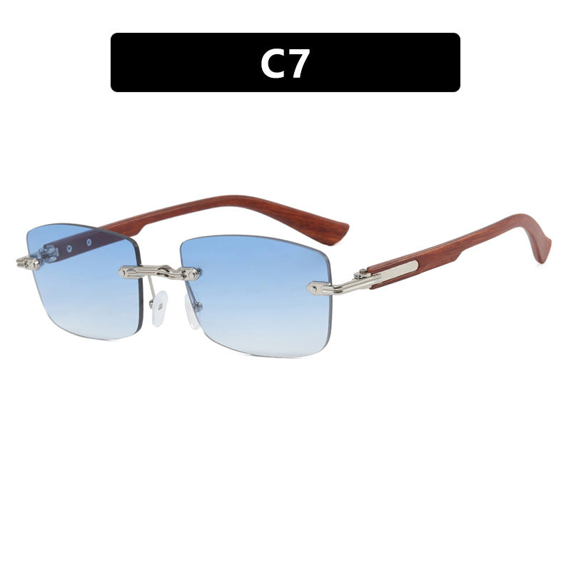 Dame kvadratisk solbrille med trefram og gradientlinser Luvikno