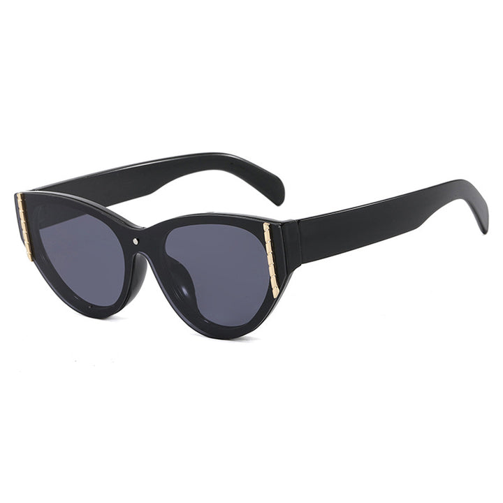 Damen trendy solbrille med elegant katteøye-design og høyverdig ramme Luvikno