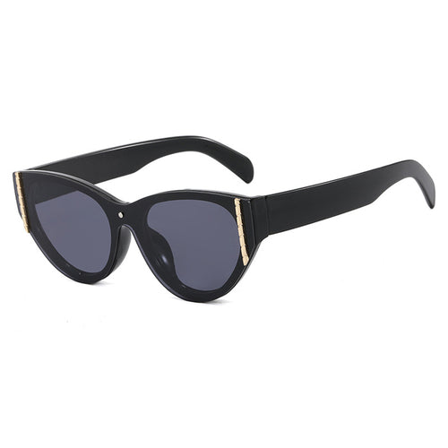 Damen trendy solbrille med elegant katteøye-design og høyverdig ramme Luvikno
