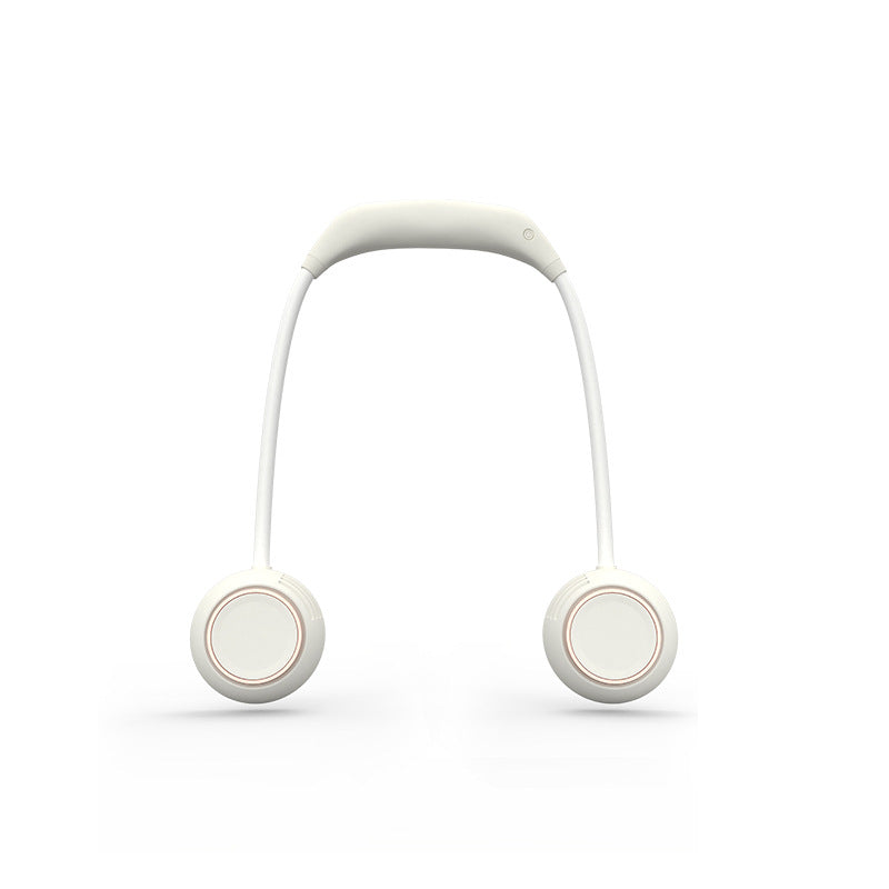 Kjølende handsfree båndvift med doble justerbare luftutløp USB-C ladbar Luvikno
