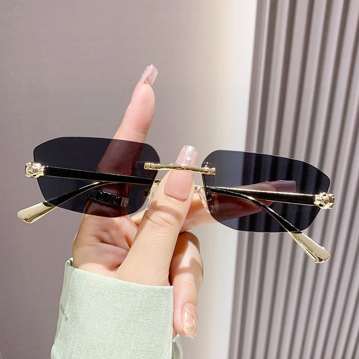 Dame elegant Halvram solbrille Luvikno