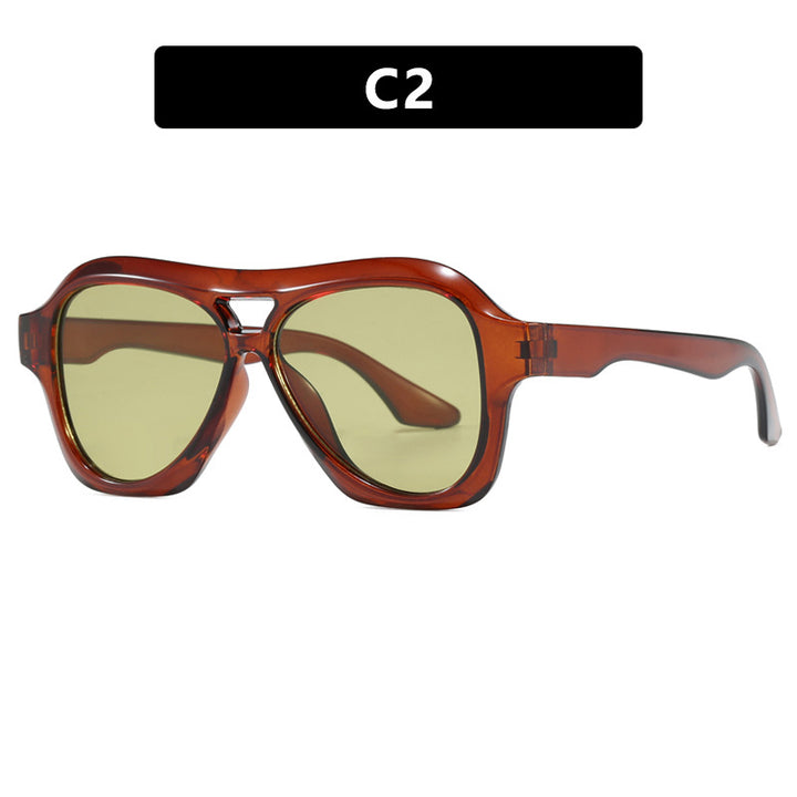 Dame moterik solbrille i innovativ design med bred ramme Luvikno