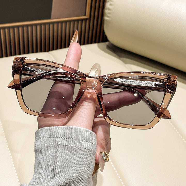Kvinne trendy oversized solbriller Luvikno