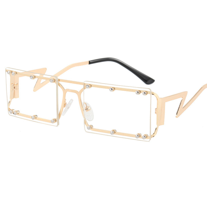 Dame Mote Solbrille med iøynefallende geometrisk design Luvikno