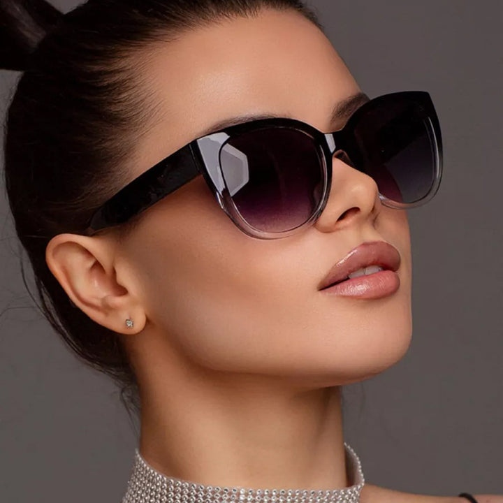 Dame ekstravagant solbrille med moderne Cat-Eye design Luvikno