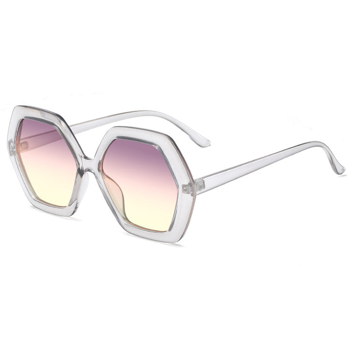 Dame geometrisk solbrille med moderne design Luvikno