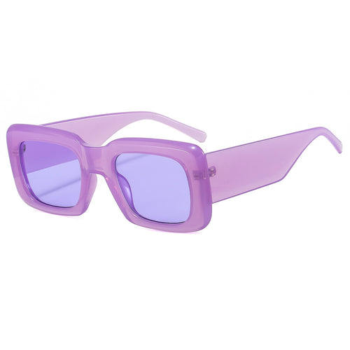 Dame oversized solbriller med kvadratisk ramme og transparent design Luvikno