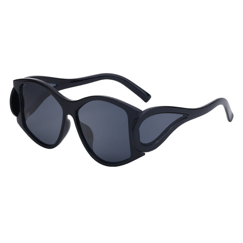 Dame moderne Cat-Eye solbriller med unikt ramme og UV-beskyttelse Luvikno
