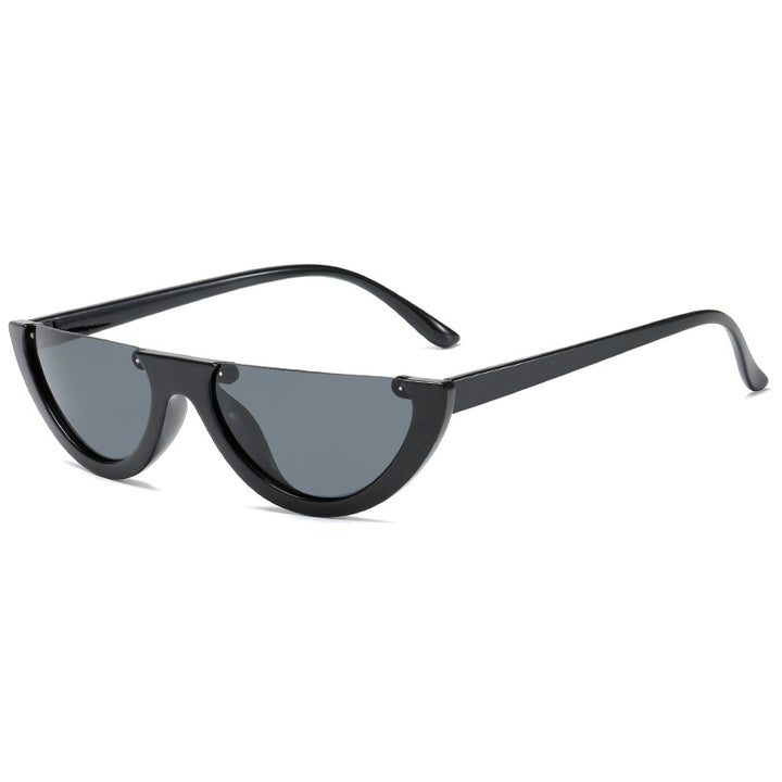 Dame trendy Cat-Eye solbriller med gjennomsiktig ramme Luvikno