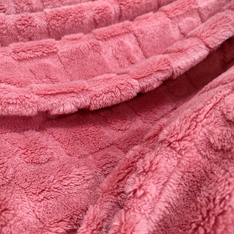 Damer Koselig Mikrofiber Hurtigskiftepledd i moderne rutemønster Luvikno