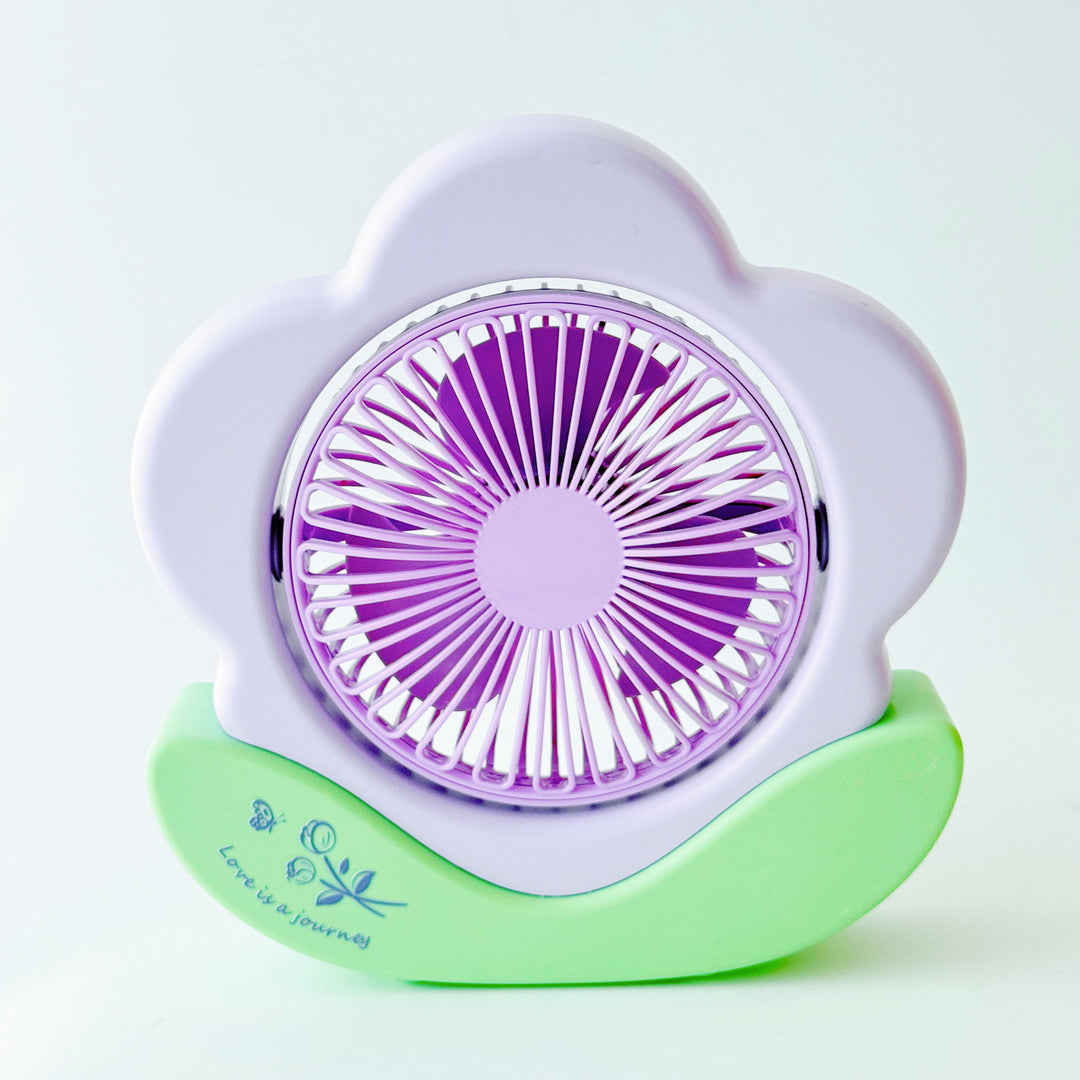 Unisex Bærbar Mini-Vifte i Blomsterdesign Luvikno