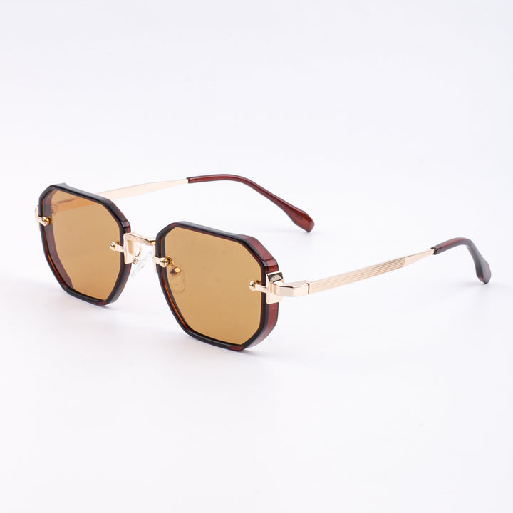 Dame moteriktig solbrille i elegant, åttkantet design Luvikno
