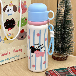 Damen Isolier-Trinkflasche mit sicherem Tragegriff und kreativem Tierdesign Luvikno