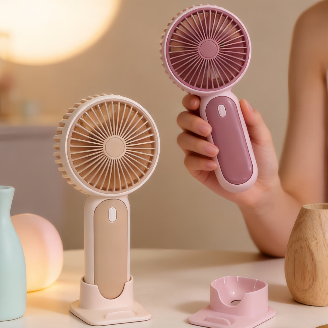 Damen bærbar mini vifte med USB-tilkobling og ergonomisk design Luvikno