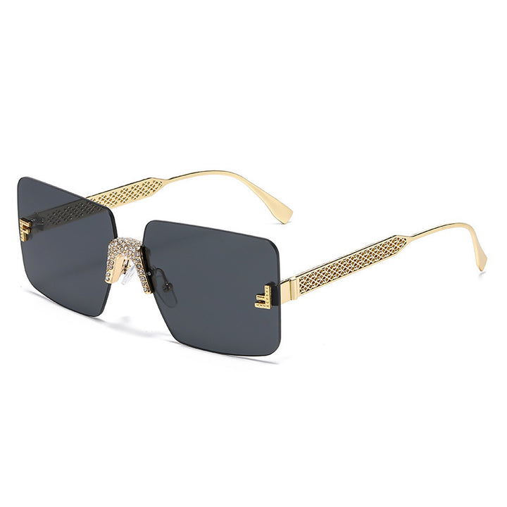 Dame ekstravagante heksagonal solbrille Luvikno