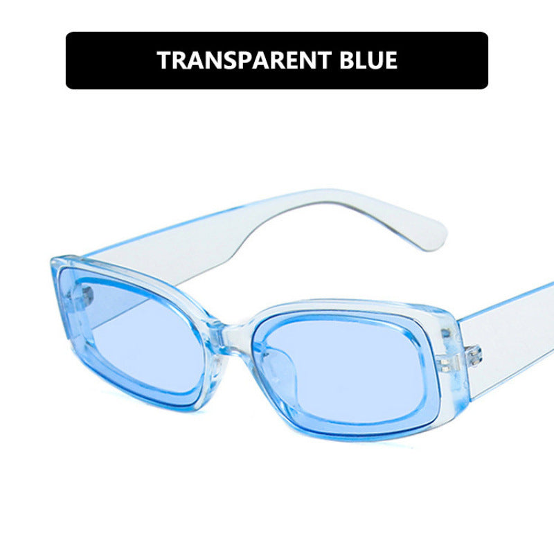 Dame mote solbrille i futuristisk transparentdesign Luvikno