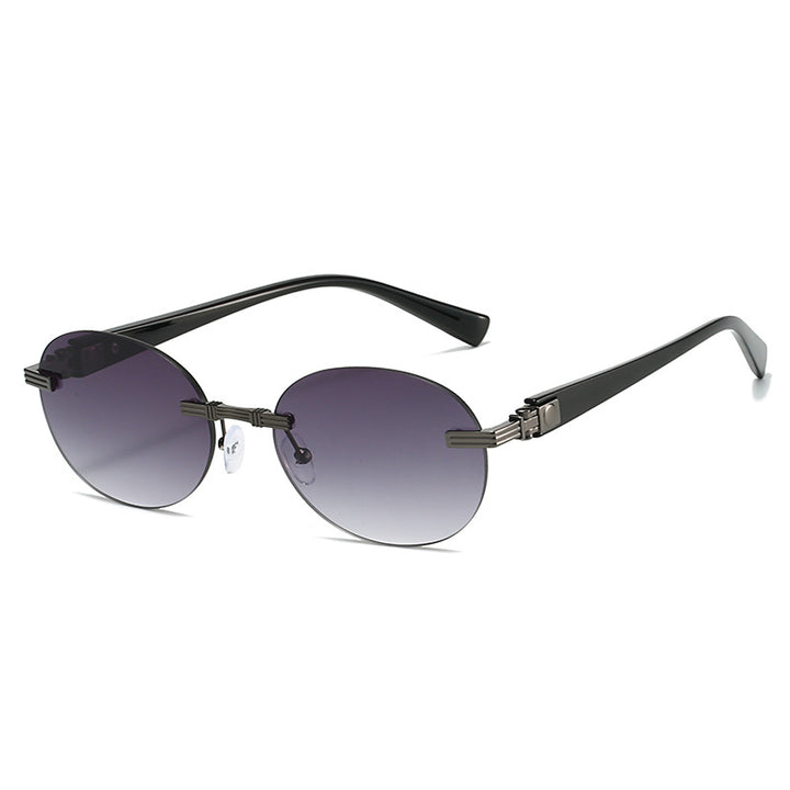 Dame motefull solbrille med gjennomsiktig ramme og fleksibel nesestøtte Luvikno