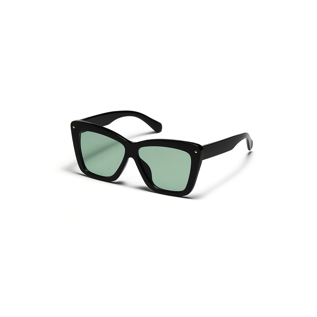 Dame geometrisk oversized solbrille Luvikno