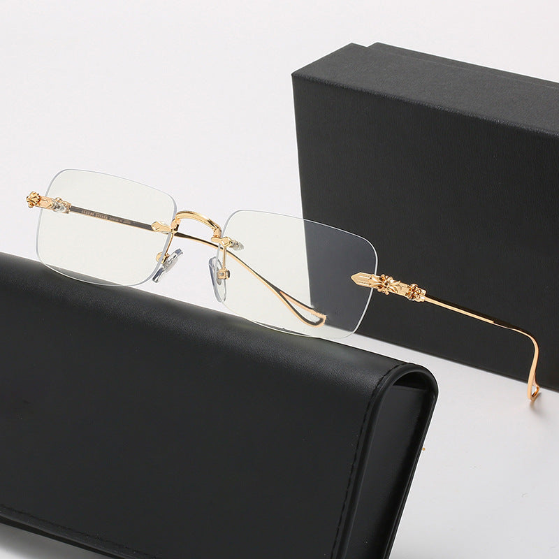 Damer moteriktig lesebrille med elegant kvadratisk ramme og dekorerte stenger Luvikno