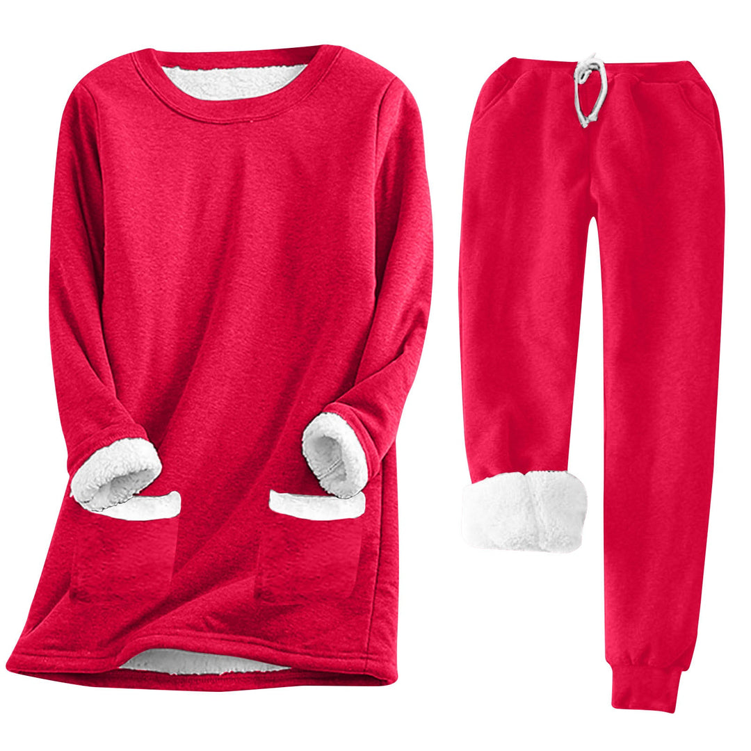 Luvik | Kvinne Myk Lounge Dress med fleece-fôr og praktiske lommer