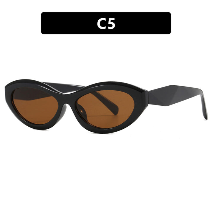 Dame Cat-Eye solbrille med stilig ramme Luvikno