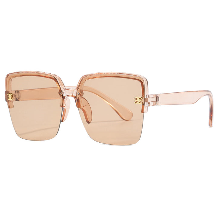 Dame oversized kvadratisk solbrille med høykvalitets linser Luvikno