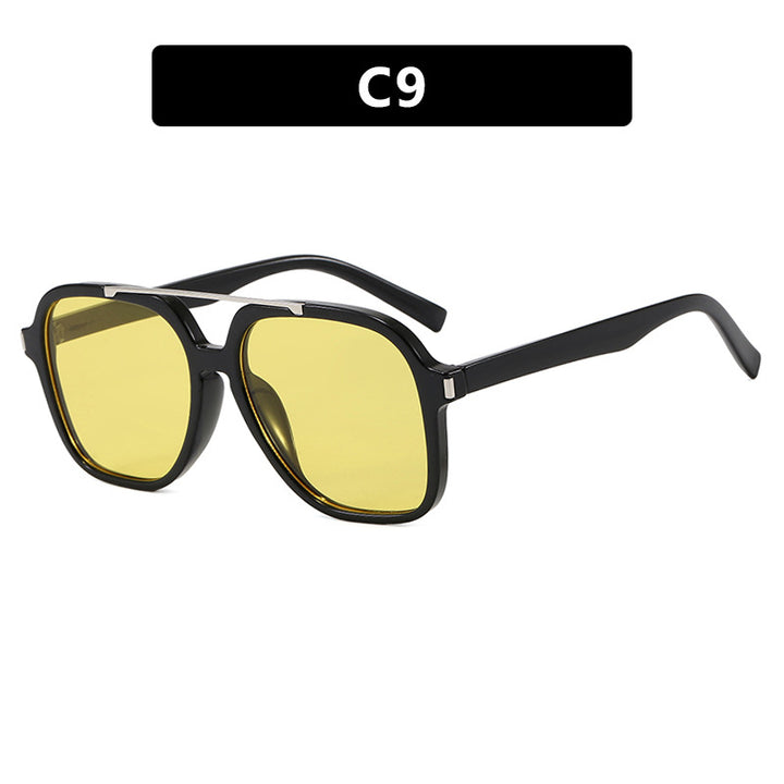 Dame kvadratisk solbrille med beskyttende UV-filter og elegant ramme Luvikno