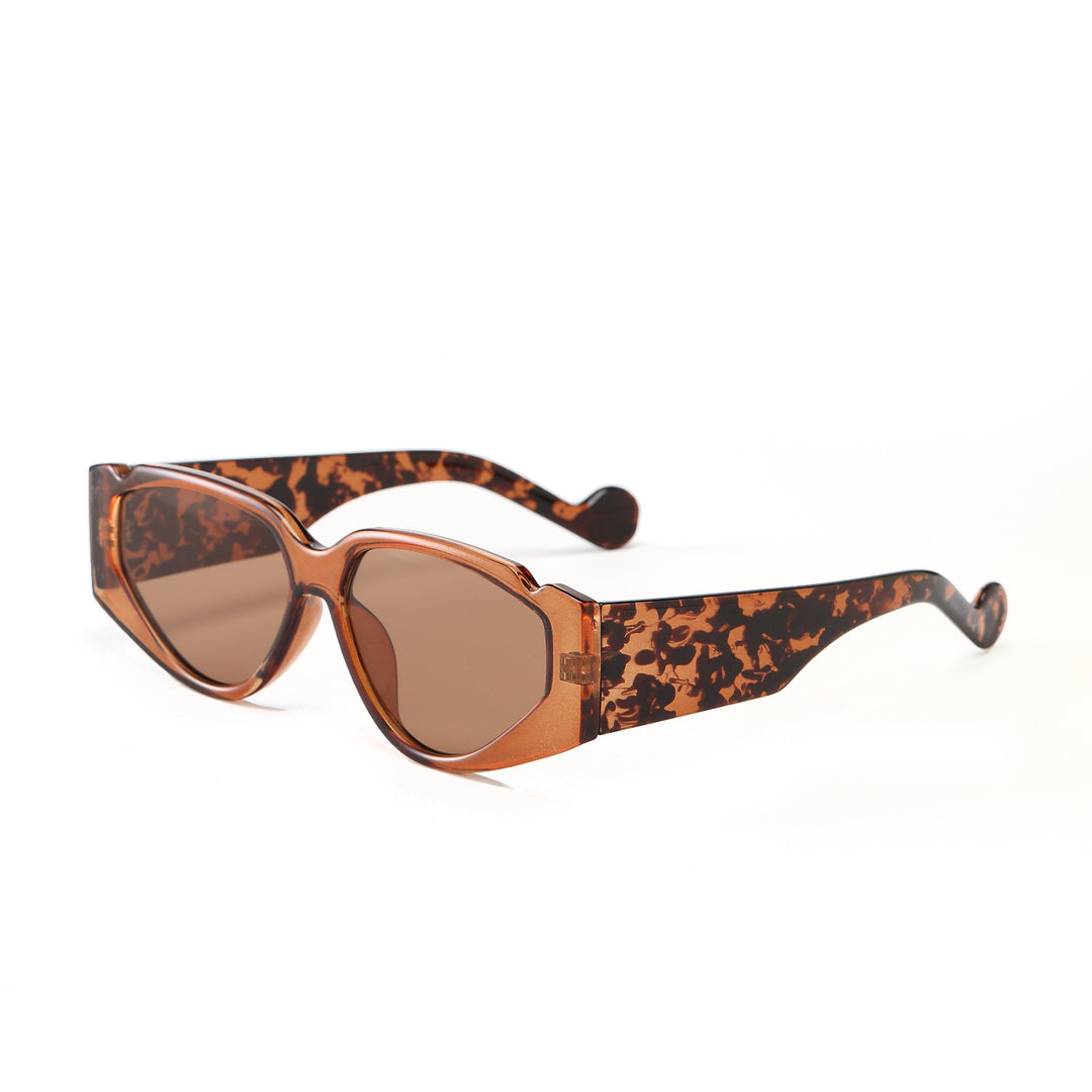 Dame Fashion-solbrille med innovativ ramme og beskyttende UV-beskyttelse Luvikno