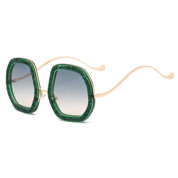 Damer ekstravagant solbrille med glitrende ramme Luvikno