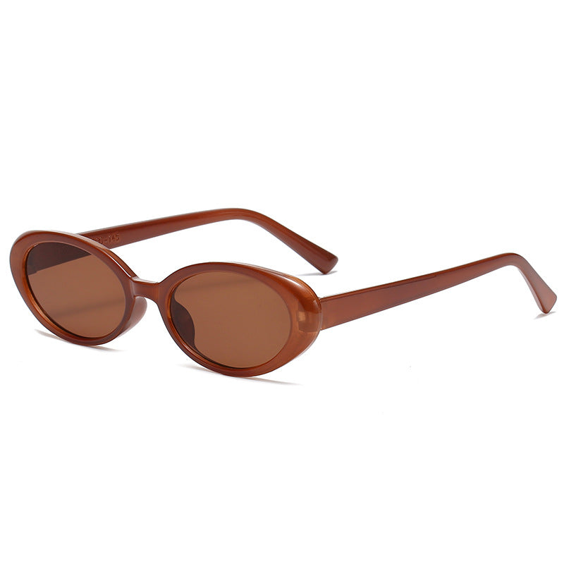 Dame elegant Cat-Eye solbriller med unik dyreprint Luvikno