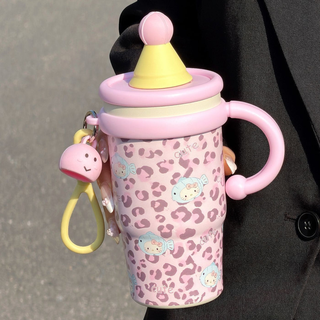 Damen Isolert drikkekopp med søtt kattemotiv Luvikno