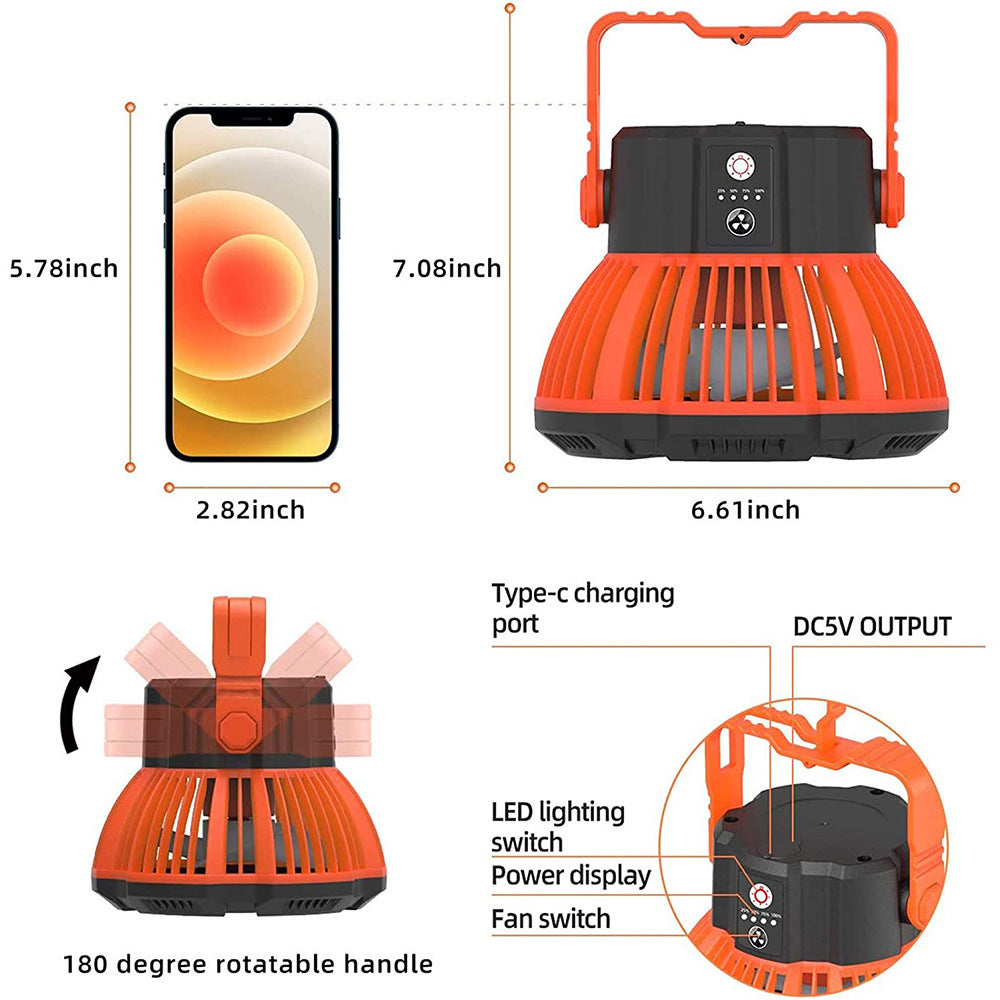 Bærbar utendørs klipsvifte Luvikno