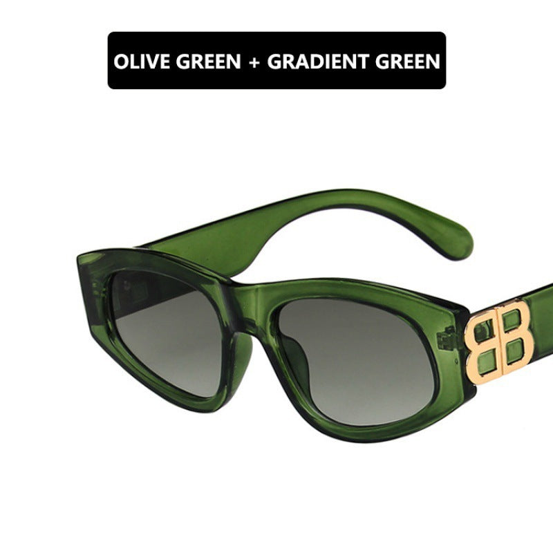 Dame stilige Cat-Eye solbriller med moderne leopardmønster Luvikno