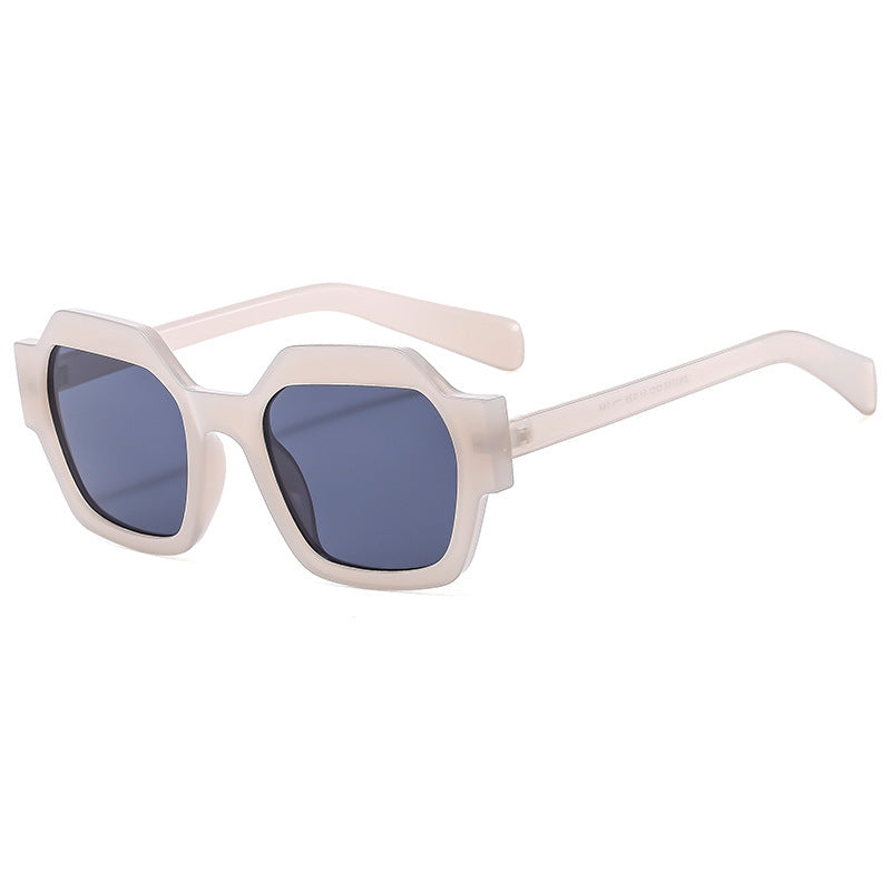 Damer geometrisk solbrille med moderne ramme og UV-beskyttelse Luvikno