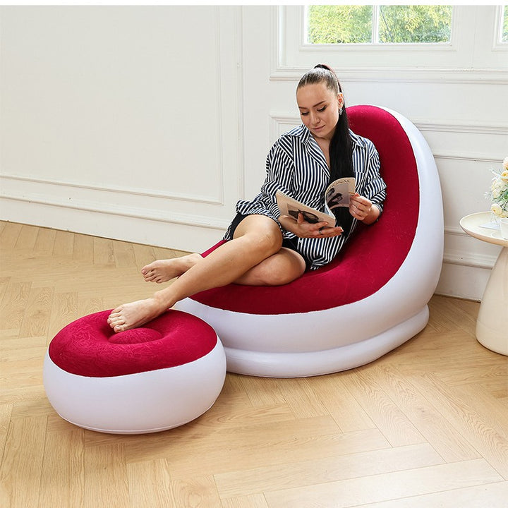 Kvinne oppblåsbar komfortsofa med ergonomisk ryggstøtte Luvikno