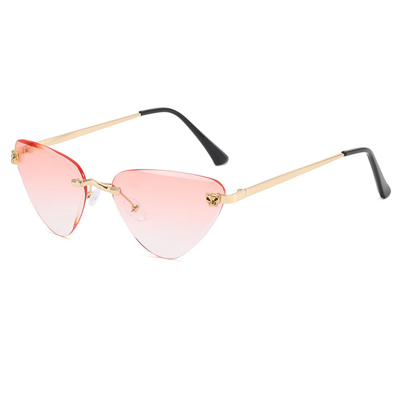 Dame Cat-Eye Solbriller med elegant metallramme Luvikno
