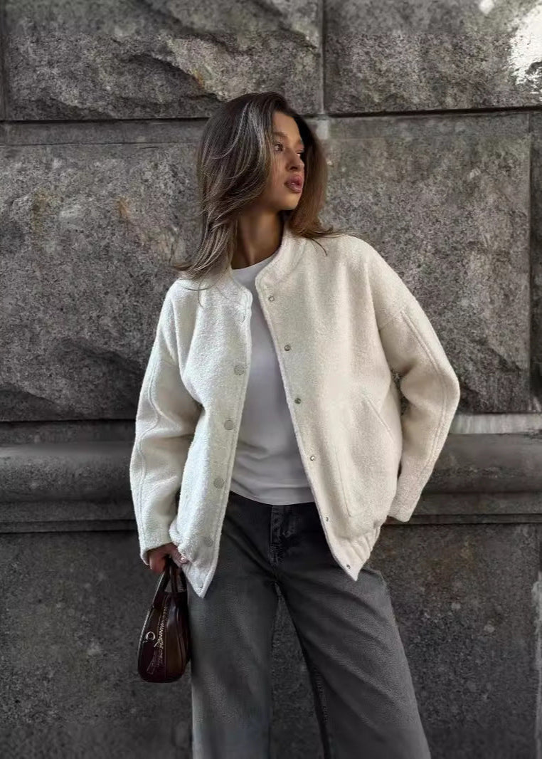 Luvik | Strukturell Fleece-knappjakke