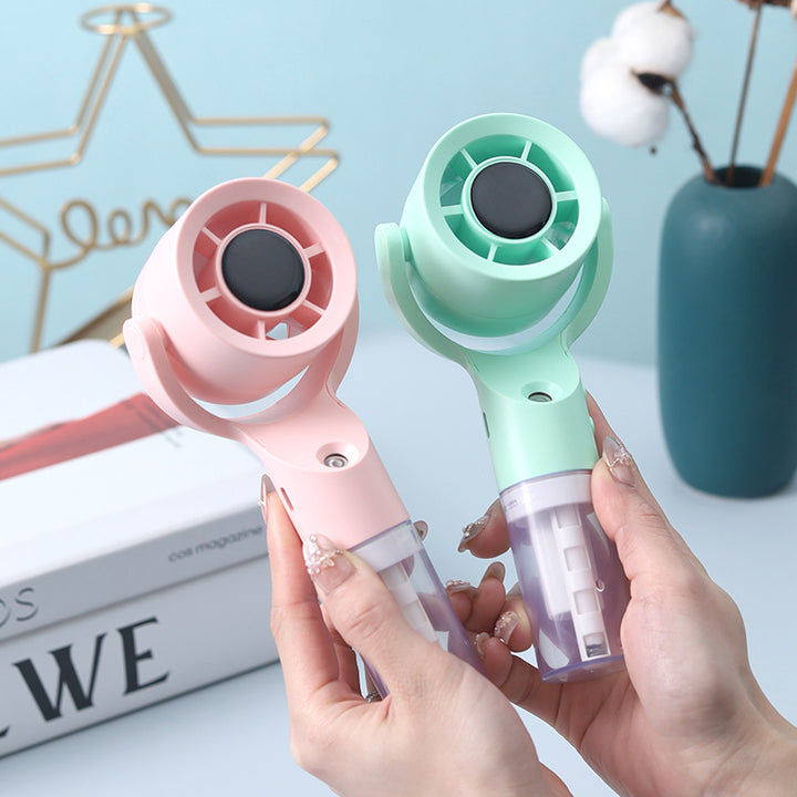 Kjølende bærbar håndholdt sprayvifte med justerbar vinkel, USB-oppladbar og avtakbar vanntank Luvikno