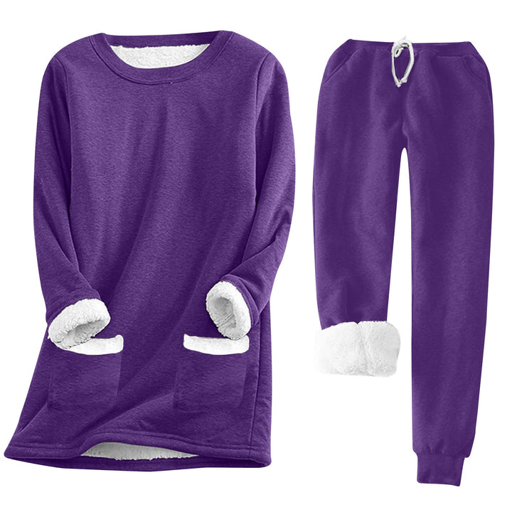 Luvik | Kvinne Myk Lounge Dress med fleece-fôr og praktiske lommer