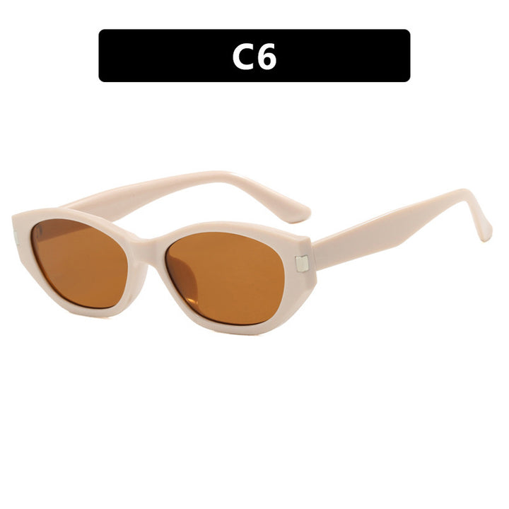 Dame moteklær Cat-Eye solbriller med elegant, transparent ramme Luvikno