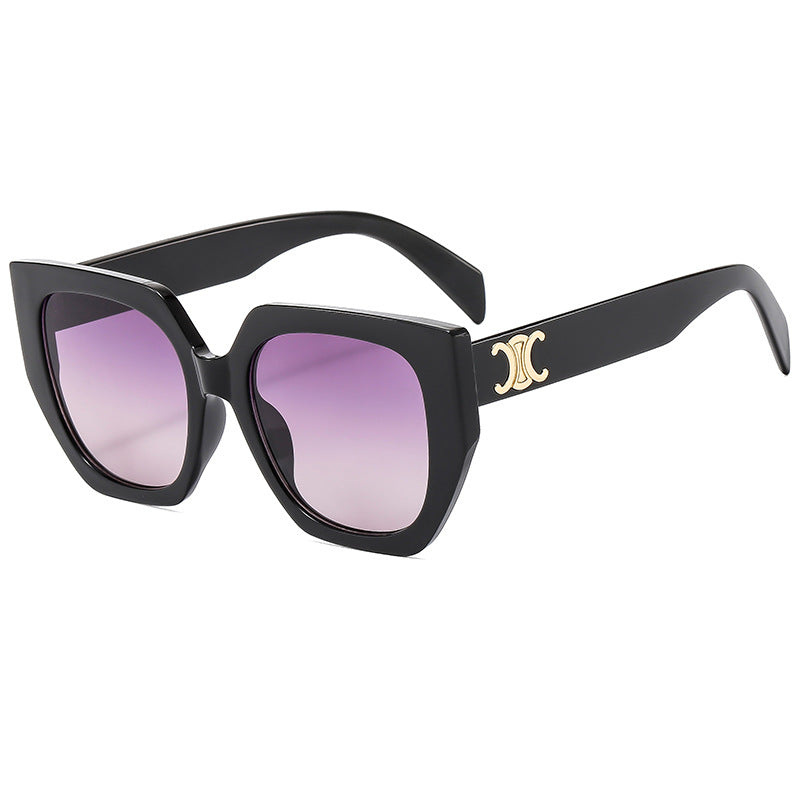 Dame Statement-solbrille med glamorøs ramme Luvikno