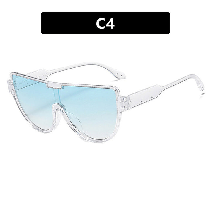 Dame Fashion-solbrille med futuristisk skjold-design Luvikno