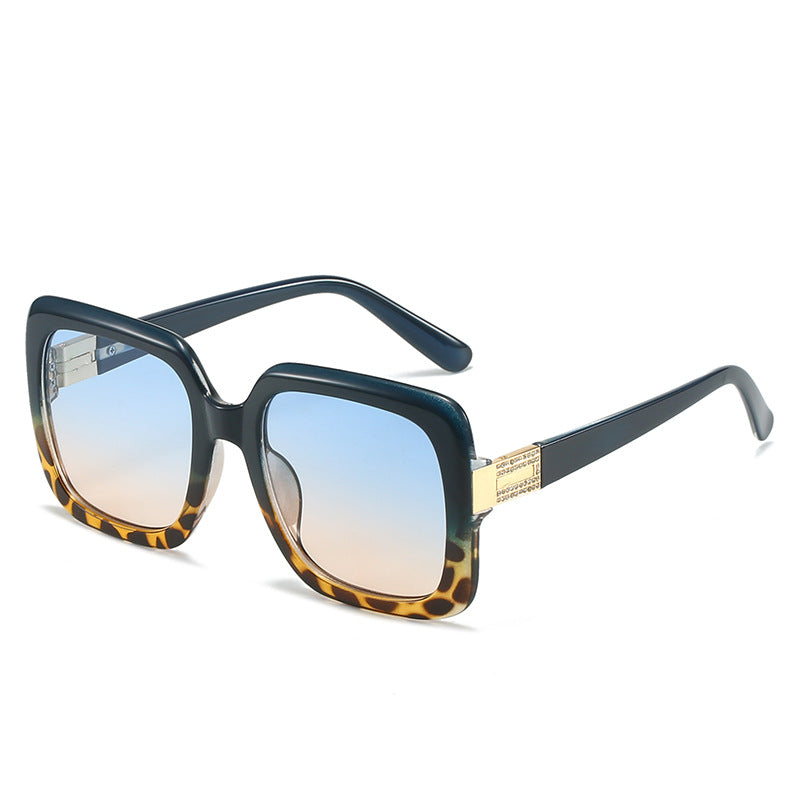 Dame elegant oversized solbriller med luksuriøse metallkanter Luvikno