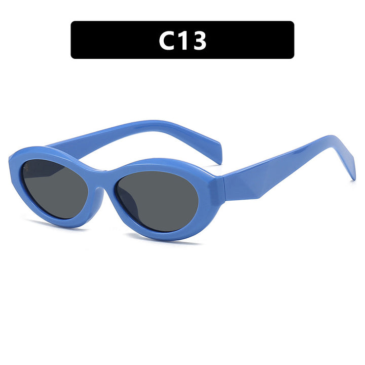 Dame elegant Cat-Eye solbrille med beskyttende UV-filter og moteramme Luvikno