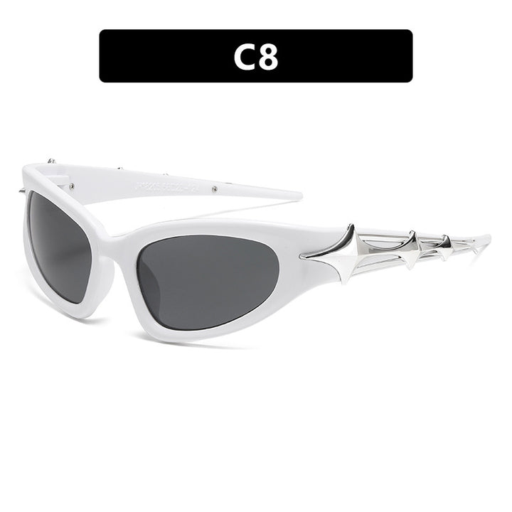 Damer futuristisk solbrille med unikt stjernedesign Luvikno