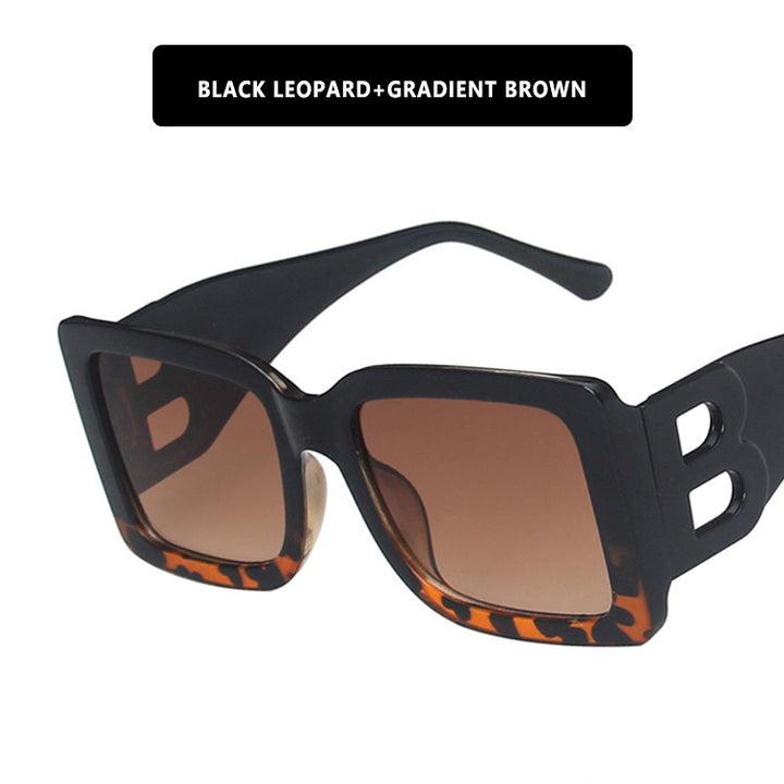 Dame moteriktig solbrille i trendy leoparddesign Luvikno